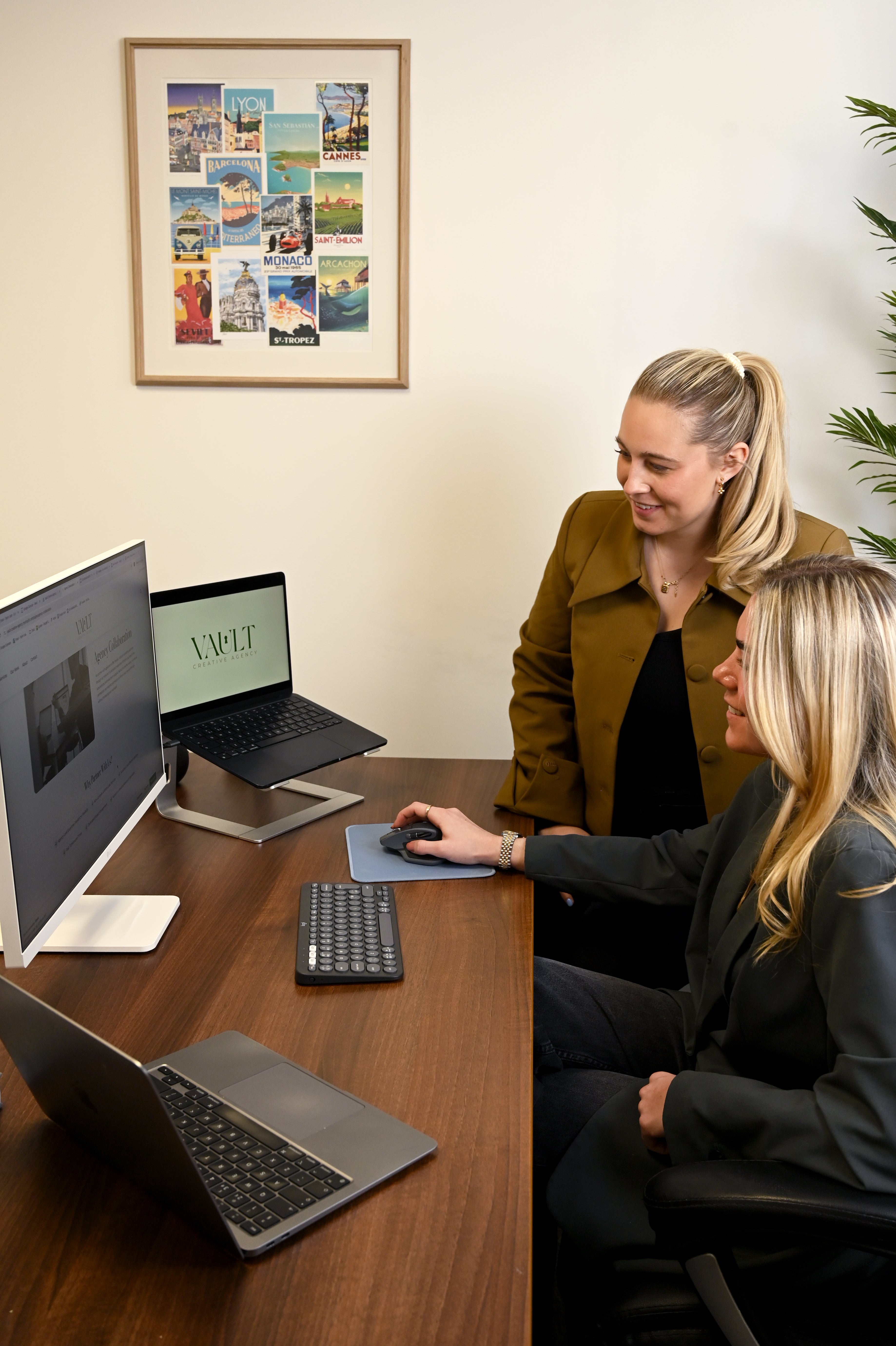 Co founders of Vault working at their office