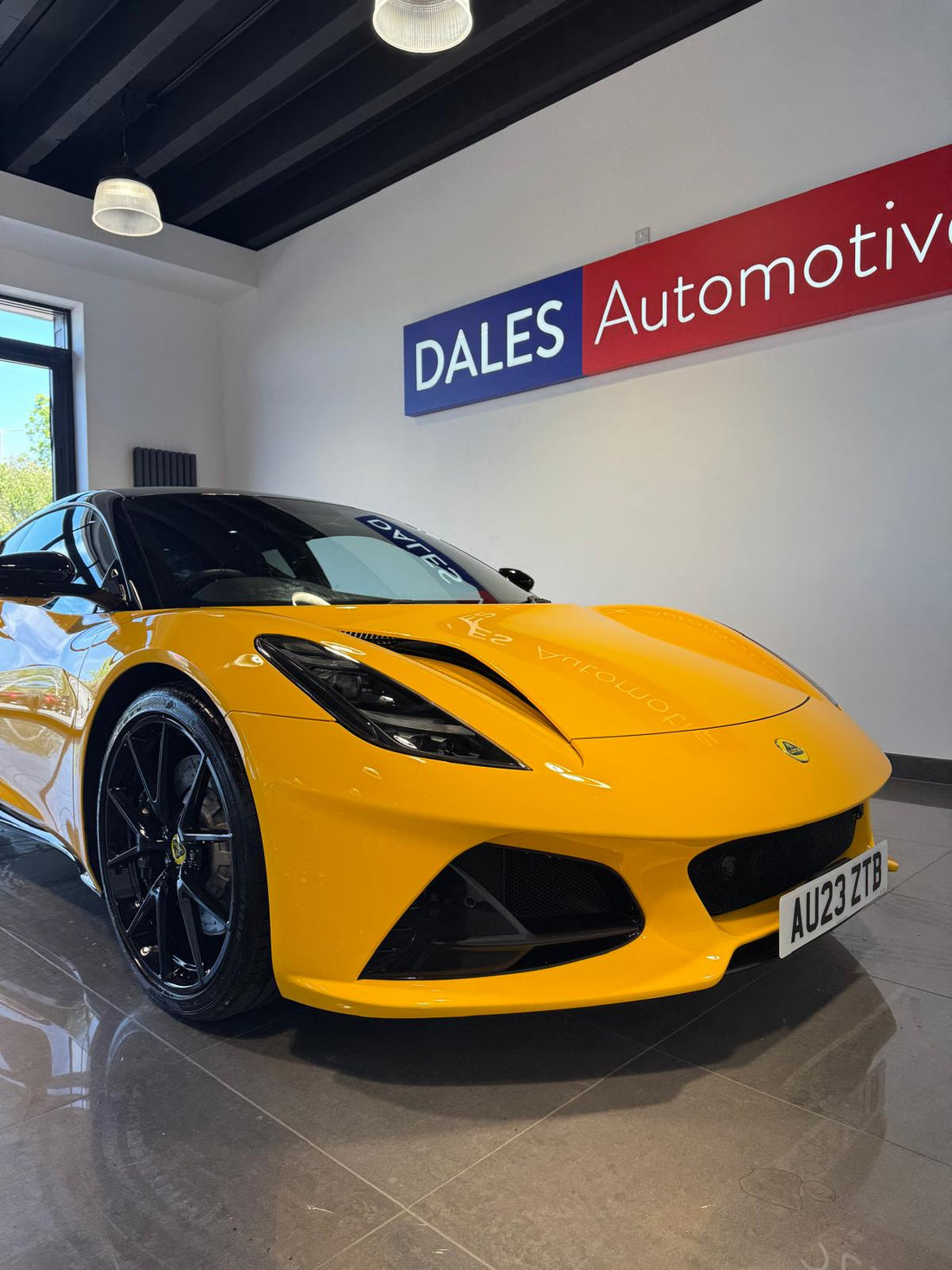 Lotus Emira pictured at Dales Automotive