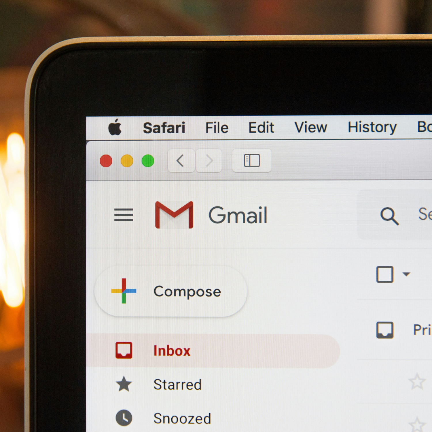 Gmail account shown on a laptop