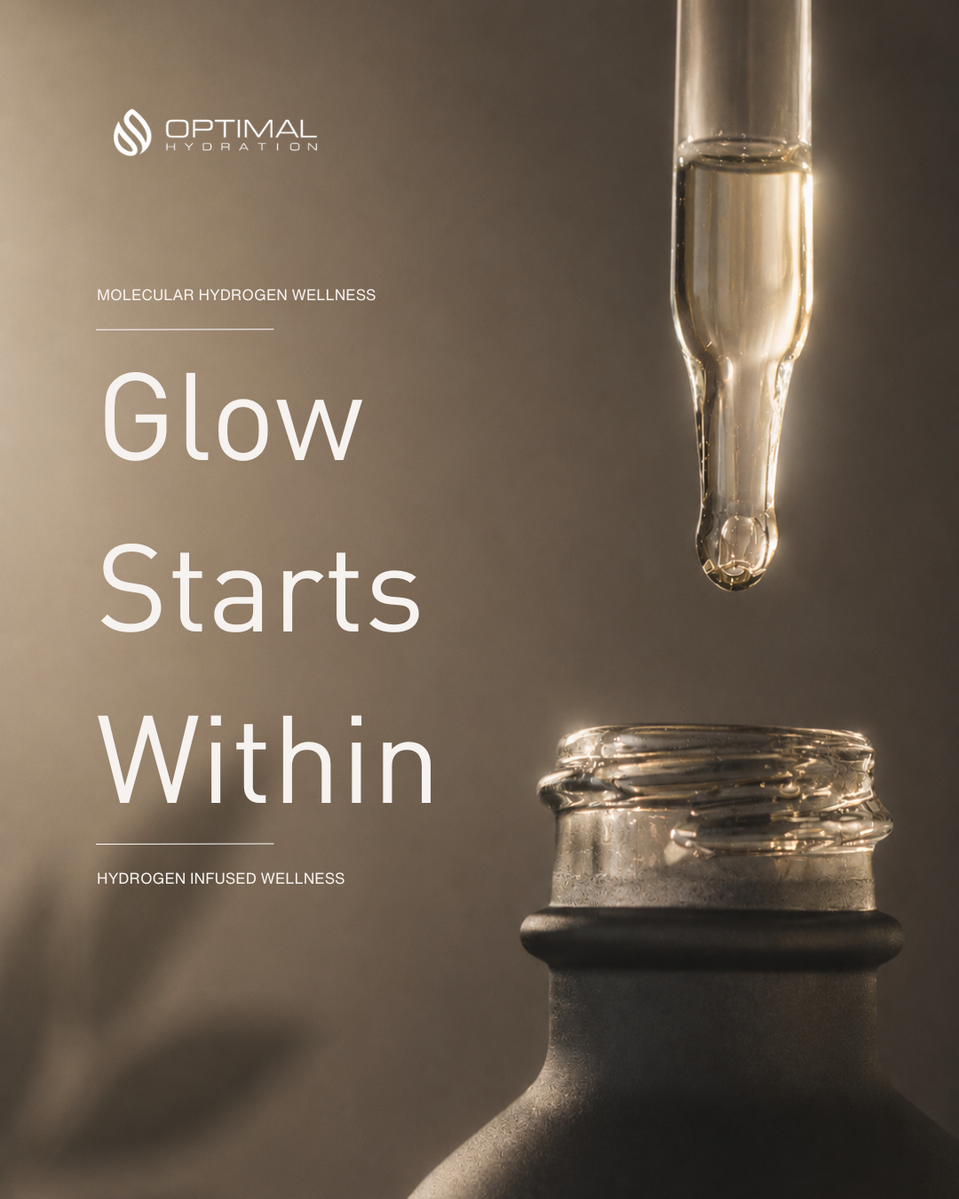'Glow Starts Within' Optimal Hydration Social Post for Natural Electrolytes