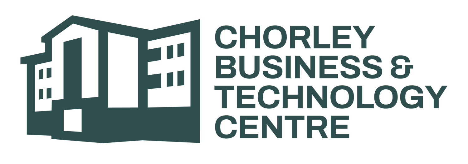Logo of Chorley Business & Technology Centre with a building silhouette.