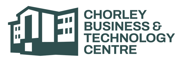 Logo of Chorley Business & Technology Centre with a building silhouette.