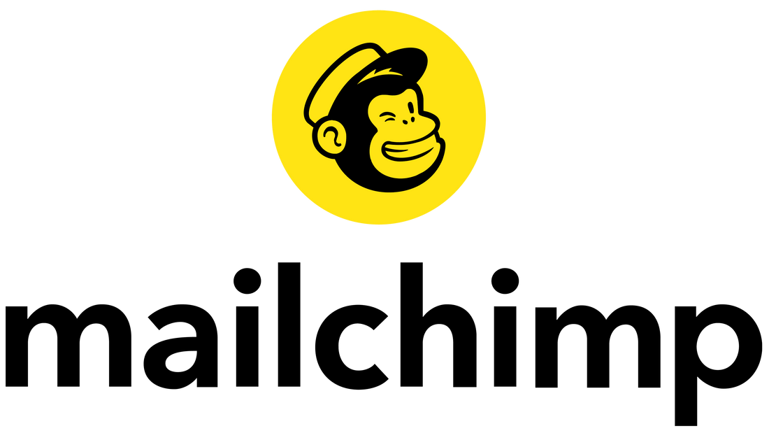 Mailchimp logo with a smiling mailbox character on a green background